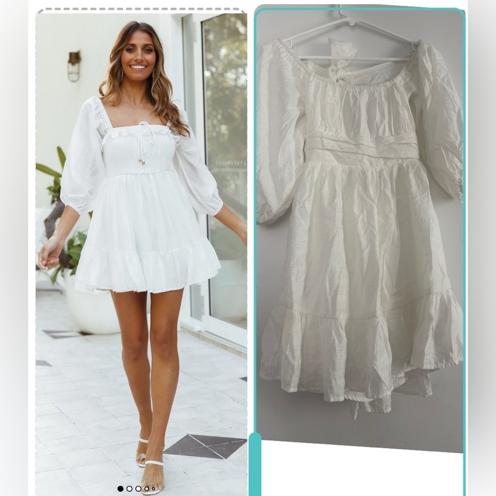 Hello Molly Kindness First Ruffled Boufant Sleeves Breezy Mini Dress Size 2